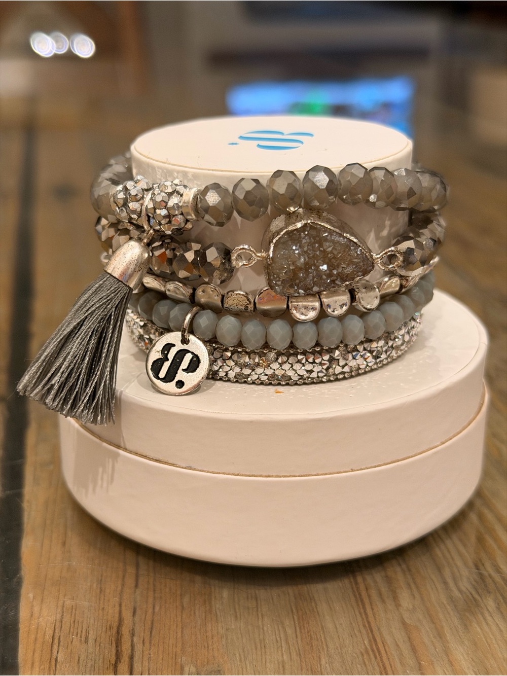 Bomb Party NWT! “Black Druzy Luxe” Bracelet Stack (RBP3336)